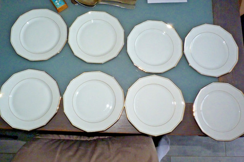 Assiettes blanche dessert - assiettes,