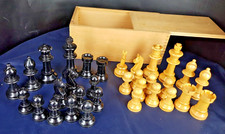 ÉCHIQUIER PIONS JEUX ÉCHEC + BOÎTE le tous en bois