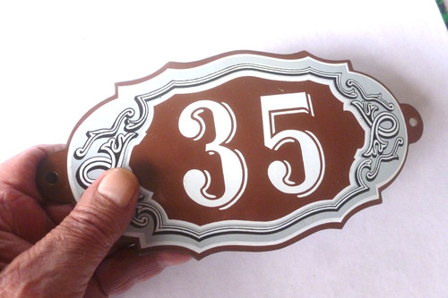 Plaque émaillée numéro - Émaillée,