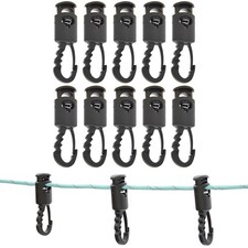 Crochets en plastique réglables pour cordes à vent de camping et cordes à auv