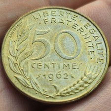 50 Centimes 1962 Col 4 Plis
