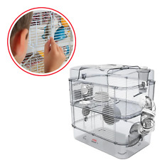 Cage sur 2 Étages pour Hamsters Souris et Gerbilles Confortable en Métal