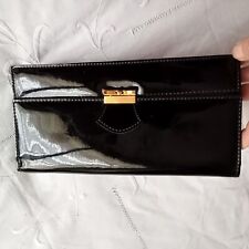 Pochette femme vernie noir