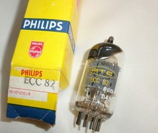 ⚜® LAMPE PHILIPS RTC ® DECLINED GETTER ECC82 12AU7 TUBE fully TESTED NOS NIB  °=