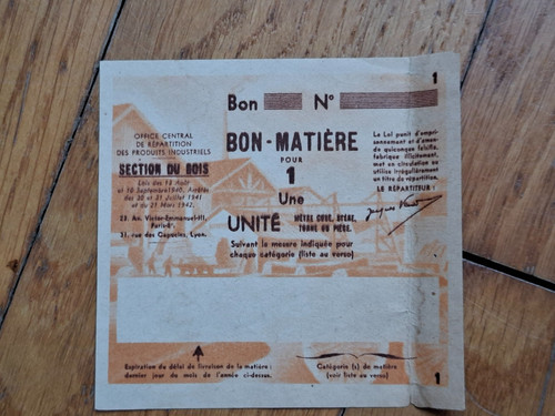Rationnement billet ticket - rationnement,