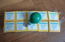 Lot De 10 Ampoules E14 ronde Vert 15w Orbitec neuves