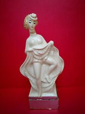 Bouteille céramique milieu XXe boite a musique French Cancan Moulin Rouge