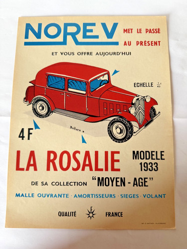 Norev affichette originale - norev,