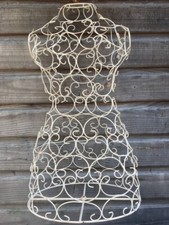 ancien mannequin couture fil  de fer soudé et stylisé, vintage, vieillot 60 cm