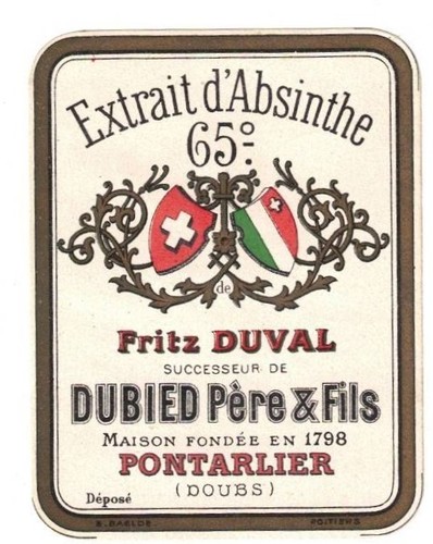 Ancienne étiquette absinthe - étiquette,