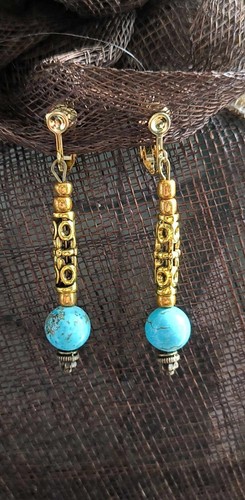 Boucles oreilles bleues - d'oreilles,