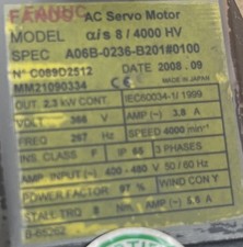 Moteur fanuc a06b 0235 - fanuc, a06b-0235-b201