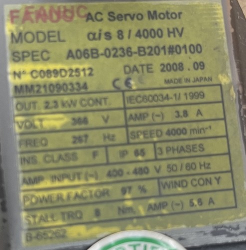 Moteur fanuc a06b 0235 b201 - moteur,