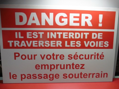Ancien panneau gare pvc - panneau, de