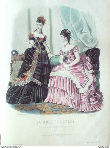 Gravure mode illustree 1874 - 1874, #