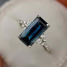 Bague alliance saphir bleu