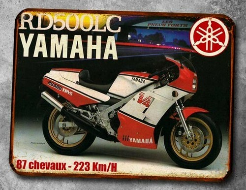 Plaque metal vintage yamaha - plaque,