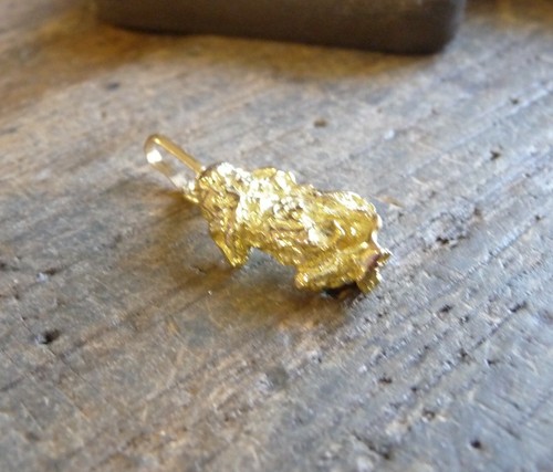 Pendentif massif pépite or - massif, en