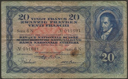 Suisse billet 20 francs - de,