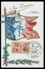 CM LIBÉRATION FRANCE, Mon Drapeau, Alsace-Lorraine, Paris 1945 (30€ -50% 15€) W2