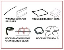 Pour Mercedes W123 Porte Fenêtre Coffre Caoutchouc Weathership Seal Kit 13 Pièce