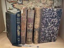 Lot x5 Sciences XIXe — Aérostation, Histoire naturelle, Villes retrouvées