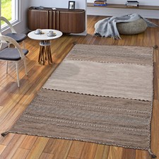Tapis tissé main salon nature - main,