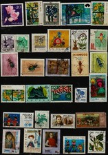 Pologne 30 timbres oblitérés ZY4290: sujets divers voir démonstration