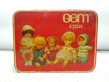 Vintage Gem Marque Tétons Mangeoires Tétines Poupées Jouet Imprimé Boite TB1414