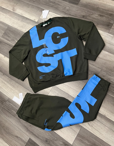Lacoste tracksuit green blue - lacoste,
