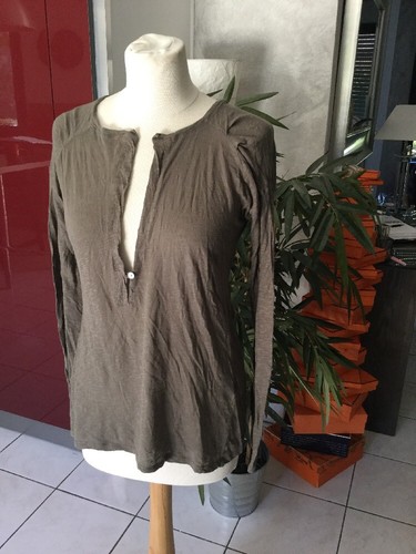 Tee shirt maje taille marron - tee-shirt,