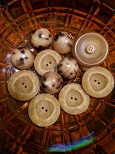 Lot boutons crème marron plastique vintage Mercerie Couture