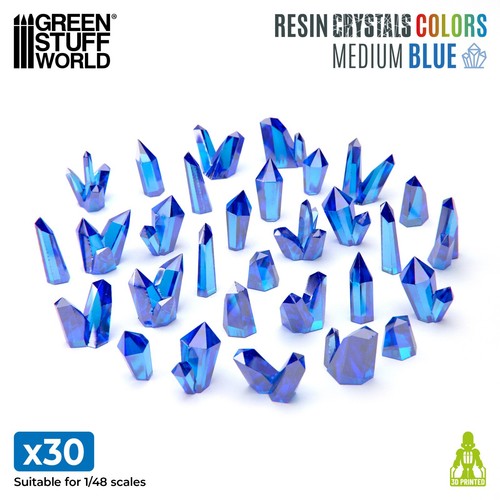 Cristaux résine bleus - cristaux, de