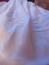 ANCIEN JUPON JUPE VOILE DE COTON ECRU TAILLE 64 CM 1930