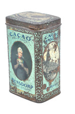 Ancienne boite publicitaire CACAO Hollandais BENSDORP Amsterdam chocolat