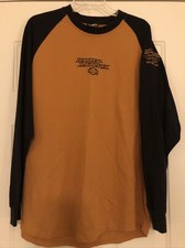 Harley Davidson Men’s Baseball Jersey Style Long Sleeve Shirt Large