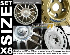 Roue Décalque Autocollant Pour Speedline Corse 100/12/14 Pcd 8 Unités Centre