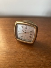 Ancien Réveil JAZ 7 Jewels Métal Doré Années 70 Vintage #C256