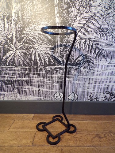 Art déco porte pot - pot, fer