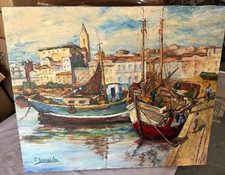 Tableau huile paysage - tableau,
