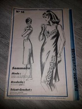 patron de couture nuisette et jupn année 70 vintage