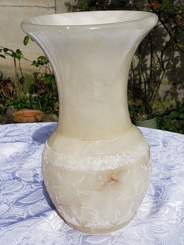 Superbe vintage vase sculpté - superbe,