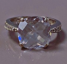 Superbe fiançailles Bague argent zirconium ring silver bague argent massif T55