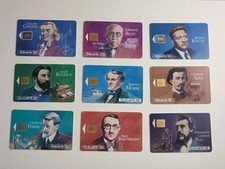 Lot de 9 Télécartes LES GRANDES FIGURES DES TÉLÉCOMMUNICATIONS 