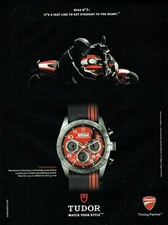 Publicité Advertising 720  2011  montre Tudor  Rulen°5  fastrider Ducati timing 