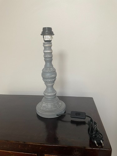 Pied lampe bois gris de - pied,