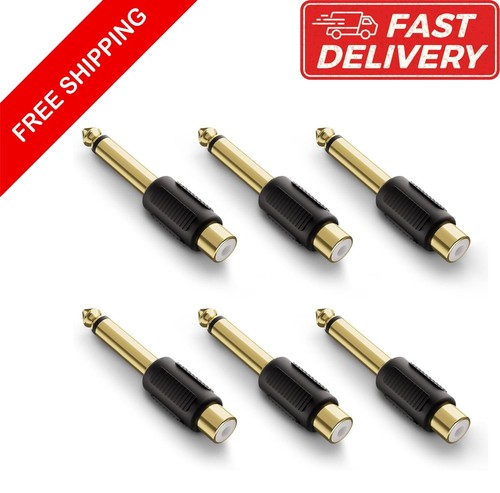 Pack rca female - rca, 6.35mm