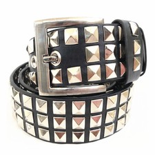 Ceinture À Clous En Cuir