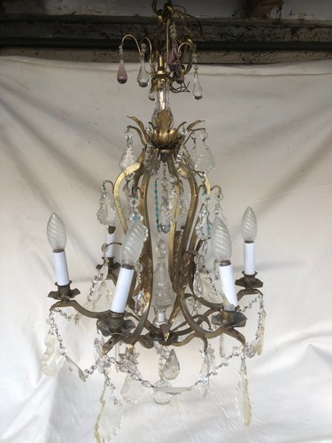 Lustre ancien pampilles - ancien, à