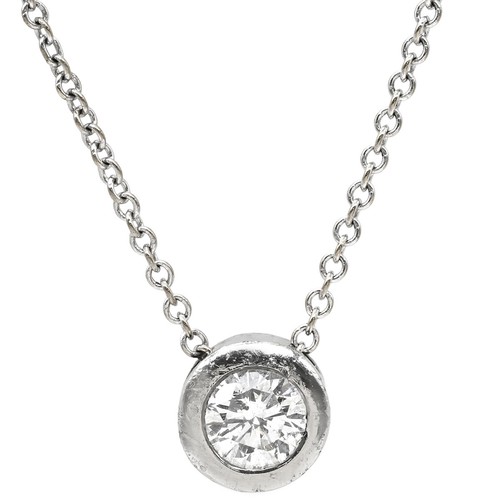 Collier solitaire diamant - solitaire,